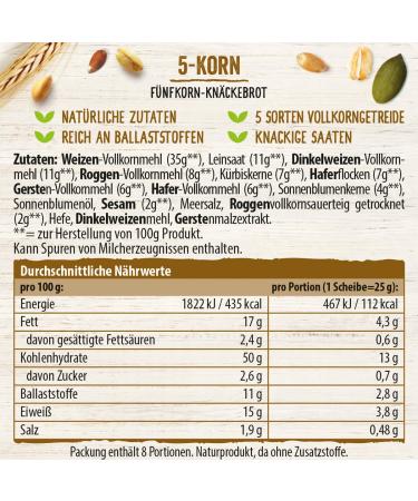 Buy Dr. Karg s 5-Grain Crispbread - Vegan Crispy Rich in Fiber - 10x200g | International Shipping - Buy Online on GoSupps.com