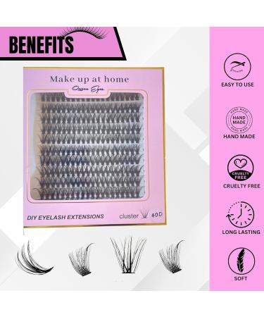 40D False Eyelashes - 240 Pieces Natural Black Individual Lash Extensions | Reusable Wispy & Natural Look (8-16mm Mix - Buy Online on GoSupps.com