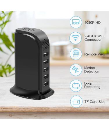 WiFi USB Charger Hidden Camera | 1080P HD Video Recording | Motion Detection | Remote View | Secret Nanny Cam for Home/Office - Buy Online on GoSupps.com
