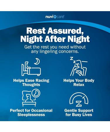 NUVICARE Nighttime Sleep Aid with Diphenhydramine HCl 25 mg Non Habit Forming Regular Strength Sleeping Pills for Adults 200 Caplets - Pack Of 2 - Buy Online on GoSupps.com
