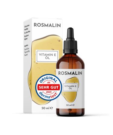 Huile de vitamine E bio pour cosm tiques - Anti-rides anti- ge - Pour le visage les cheveux et le cuir chevelu - Fabriqu e en Allemagne - Traitement nourrissant pour cuir chevelu - 50 ml