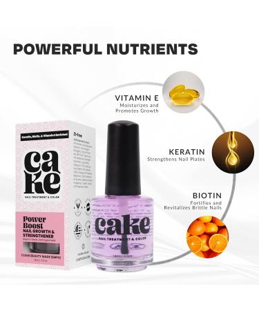 CAKE Nail Nail Strengthener Power Boost Growth - Clear - 0.50 Fl Oz. - Buy Online on GoSupps.com