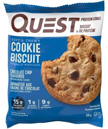 Quest Nutrition Chocolate Chip and Peanut Butter Protein Cookies (High Protein High Fiber Low Sugar Keto Friendly) Chocolate Chip Cookie+ Peanut ButterCookie - Buy Online on GoSupps.com