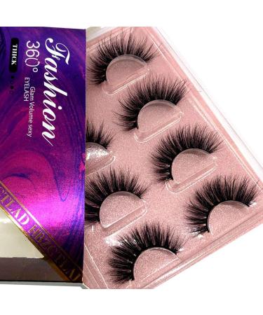 HBZGTLAD Mink Lashes 3D Mink Eyelashes 100% Cruelty free Lashes Handmade Reusable Natural Eyelashes Popular False Lashes Makeup (TDR-04)