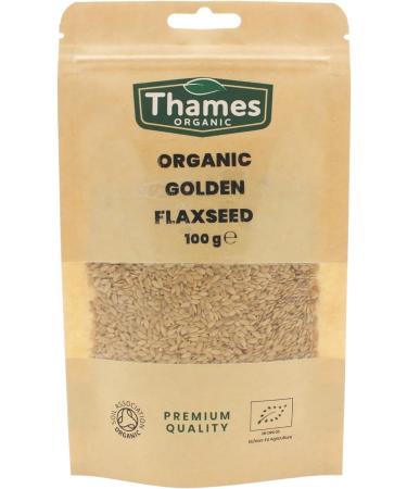Thames Organic 500g Golden Flaxseed Linseed: High Fiber, Protein, Omega-3s, Non-GMO, Vegan, Raw Superfood - Buy Online on GoSupps.com