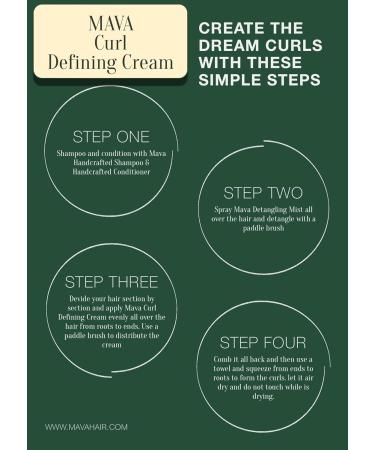 Mava Curl Defining Cream - Coconut Oil & Bamboo Extracts for Chemically Treated & Coarse Hair | 16oz - International Shipping Available - Buy Online on GoSupps.com