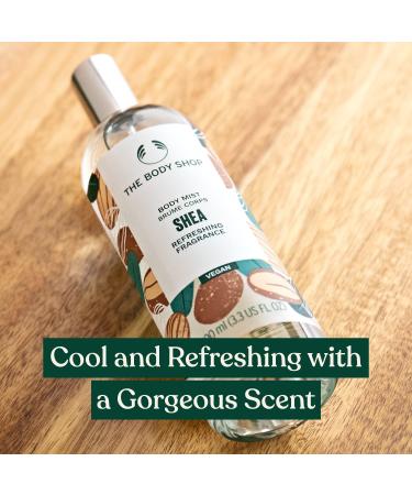 The Body Shop Shea Body Mist Refreshes and Cools with a Sweet Nutty Scent Vegan 3.3 oz - Buy Online on GoSupps.com