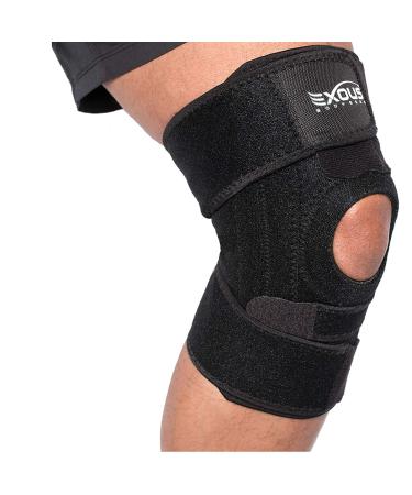 Knee Support Brace For Men & Women Unique 4-way Adjustable Non-Slip Neoprene Strap System For Arthritis Running Bursitis For ACL Ligament Damage Ideal For Sports - Skiing & Meniscus Tear - Buy Online on GoSupps.com