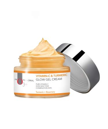 Buy Vitamin C & Turmeric Glow Gel Cream for Men & Women - 50gm | Brightening Skincare with Rosemary - Buy Online on GoSupps.com