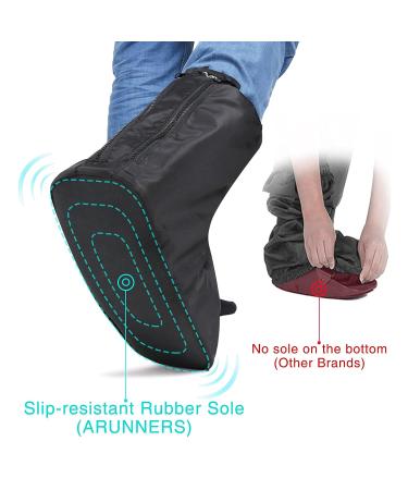ARUNNERS Walking Boot Cover with Slip-Resistant Rubber Sole - Black Short Medium - Buy Online on GoSupps.com