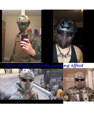 Jadedragon PJ Tactical Fast Helmet with Foldable Ear Protection, Half Face Mesh Mask & Goggle CP - Buy Online on GoSupps.com