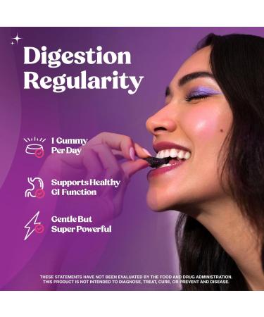 Fungiments Super Prune - Mushroom Supplement - Turkey Tail Mushrooms Fiber Rhubarb Prunes Ginger Chamomile - Debloating Constipation Relief (2-30 Count Gummies) - Buy Online on GoSupps.com