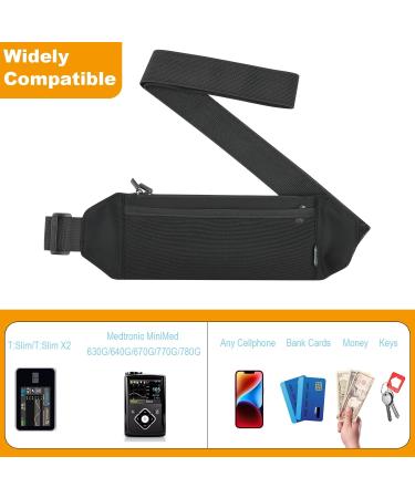 Beautyflier Insulin Pump Belt Holder | Adjustable Waistband for Tandem T:Slim/T:Slim X2 | Diabetic T1D Running Belt with Mesh Pouch for Diabetes Supplies - Buy Online on GoSupps.com