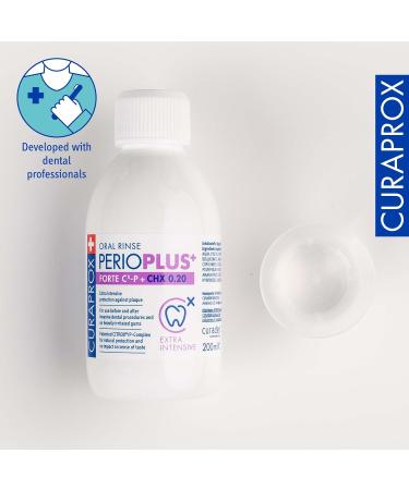 Curaprox Perio Plus Forte Citrix Mouthwash 200ml - Alcohol-Free 0.20% Chlorhexidine Refreshing Taste for Bad Breath & Inflammation - International Shipping Available - Buy Online on GoSupps.com