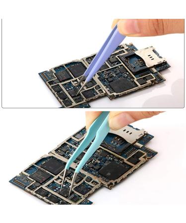 ZeroZ 2 Pcs Stainless Steel Tweezers for Eyelash Extensions & Electronics - Anti-Static Non-Magnetic Precision Tools (Pink) - Buy Online on GoSupps.com