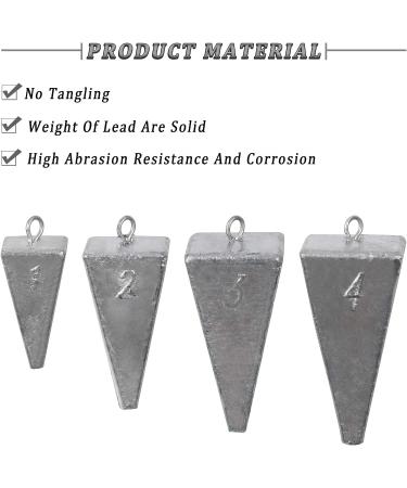Pyramid Sinkers Fishing Weights Kit - Ocean Saltwater Surf Fishing Tackle Set - 1oz to 8oz Bullet Sinkers - 10pcs - Buy Online on GoSupps.com