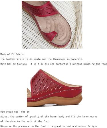 Bunion Correction Sandals for Women - Comfy Open Toe Wedge Heels Breathable Slip-On Slippers for Flat Feet & Plantar Fasciitis - Orthopedic Casual Travel Shoes 8 Brown - Buy Online on GoSupps.com