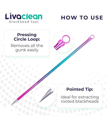 LivaClean (96 Count 2 Pack) Hydrocolloid Patches & Rainbow Blackhead Tool Hydrocolloid Patches for Face Hydrocolloid Gunk Catcher Hydrocolloid Covers 2 Pack + BH Tool (Rainbow) - Buy Online on GoSupps.com