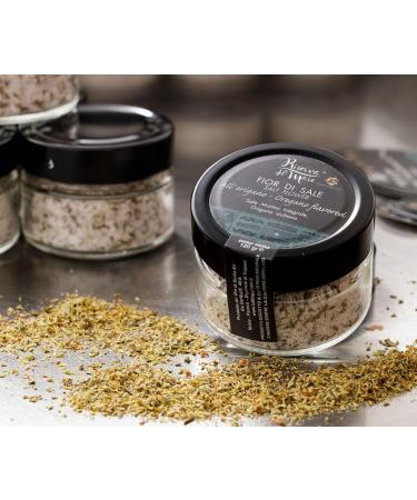 Fior di sale di Trapani Sicily whole wheat salt flour flavored flour salt 120 g oregano - Buy Online on GoSupps.com
