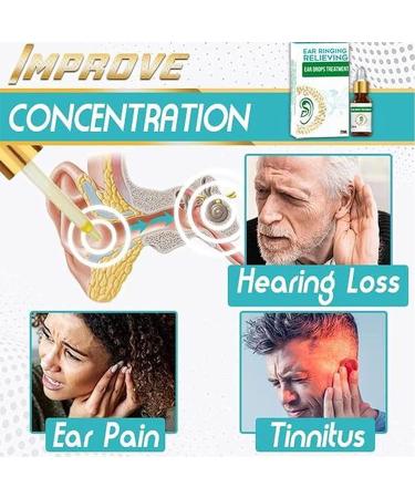 Organic Ear Ringing Remedy Drops | Tinnitus Relief & Ear Infection Treatment | Swimmer's Ear | 3PCs - Buy Online on GoSupps.com