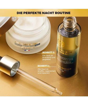 Yves Rocher Anti-Age Global Regenerating 2-Phase Night Concentrate Luxurious Face Care with Bud Necta for Mature Skin 30 ml - Buy Online on GoSupps.com