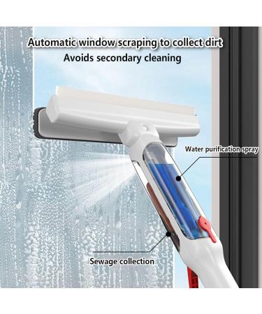 RRRYYYZZ 75'' Spray Window Squeegee for Home with 4-Section Extension Pole 4 in 1 Window Washer Squeegee Kit Squeegee for Window Cleaning with Sewage Collector and 5 Pads - Buy Online on GoSupps.com