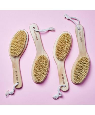 Skin Gym Dry Body Brush with Soft and Stiff Bristles - Exfoliating Scrubber for Cellulite, Lymphatic Drainage, Blood Circulation - Buy Online on GoSupps.com