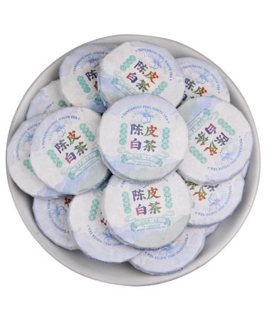 HQZM Xinhui Dried Mandarin Peel With Yunnan Old White Tea Small Cake 500g 1764oz Moisturizing And Sweet