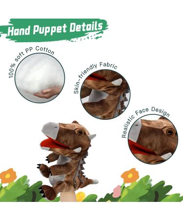 Lilizzhoumax Ankylosaurus Dinosaur Hand Puppet Plush Toy - Interactive Stuffed Animal for Kids - Educational Role-Playing Toy and Home Decoration - Buy Online on GoSupps.com