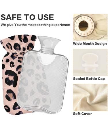 Leopard Hot Water Bottle with Cover - 2L Pain Relief & Sports Injury Hot Pack | International Shipping - Buy Online on GoSupps.com