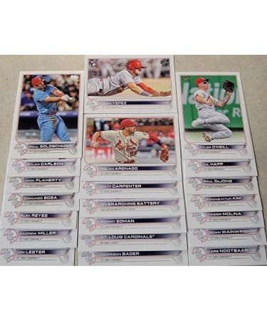 St. Louis Cardinals 2022 Topps Complete Mint Hand Collated 21 Card Team Set  Featuring Yadier Molina and Adam Wainwright Plus a Lars Nootbaar Rookie Card  and More