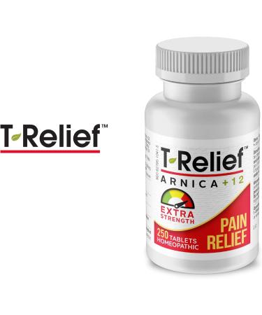 MediNatura T-Relief Extra Strength - 250 Tablets of Arnica & 12 Natural Homeopathic Actives for Joint & Muscle Pain Relief - Fast Shipping Internationally - Buy Online on GoSupps.com