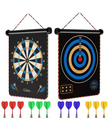 Magnetic Dart Board with 12 Darts, Gifts for Teenage Boys Teen Boys Gifts Ideas Toys Gifts for 8 9 10 11 12 13 Year Old Boys and Girls Blue