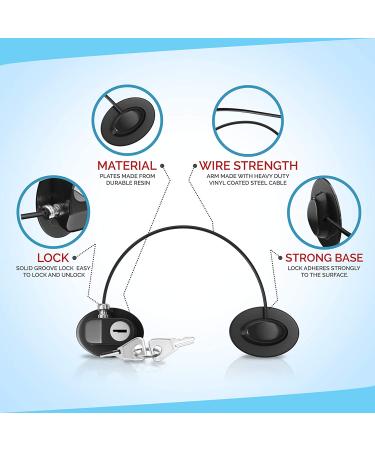 HavenHause Fridge Lock & Cabinet Lock with 4 Keys - Child Safety Locks - Black (2 Pack) - Buy Online on GoSupps.com