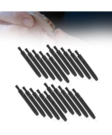 Hearing Aid Amplifier Cleaning Brush 20Pcs Hearing Aid Cleaning Brush with Magnet Wax Loop Headphones Multifunction Cleaner Black Hearing Aid Cleaning Tools Earphone Earbuds Cleaner Brush Kits