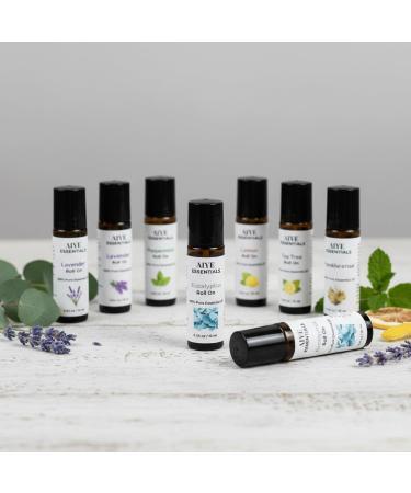 AIYE Essentials Eucalyptus Essential Oil Roll On 100% Pure 0.34 oz with Sweet Almond Oil and Vitamin E for Clear Breathing and Muscle Tension Relief - Buy Online on GoSupps.com