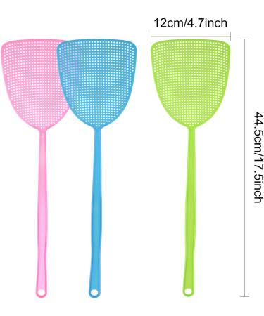 TuParka 10 Pack Fly Swatters - Manual Pest Control Long Handle Plastic Insect Swatters in Blue Green & Pink for Home Use - Buy Online on GoSupps.com