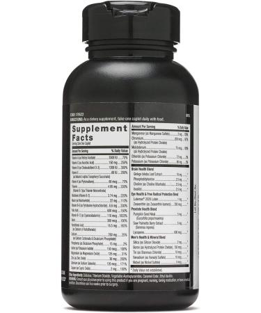 GNC Mega Men 50 Plus One Daily Multivitamin Twin Pack - 60 Caplets x 2 Bottles - Supports Heart, Brain, and Eye Health - 60 Servings - Buy Online on GoSupps.com
