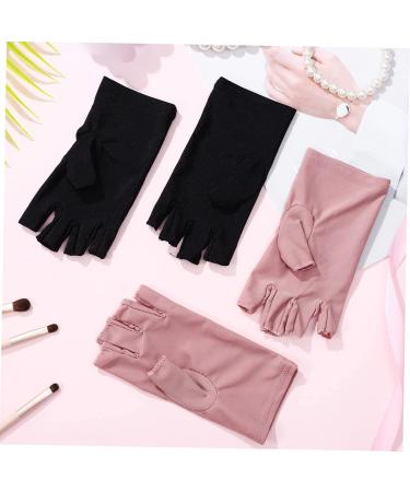 HAPINARY 2 Pairs Gloves Manicure Gloves Nail Accessories Gloves for Manicures Fingerless Gloves Nail Art Gel Anti Gloves Nail Rays Gloves Nail Light Nail Gloves Cotton - Buy Online on GoSupps.com