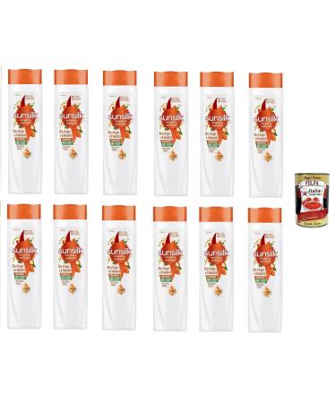 Italian Gourmet E.R. Sunsilk Argan and Almond Oil Shampoo for Brittle and Damaged Hair with Organic Argan and Almond Oil 12 x 250ml + Italian Gourmet Polpa 400g