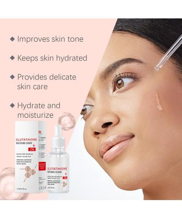 Glutathione Serum - Kojic Acid Serum for Skin Lig_htening - Dark Spot Correcting Glow Serum - Vitamin C Serum for Face - Hydrating Serum - Facial Serum for Even Skin Tone Moisturising (30ml) - Buy Online on GoSupps.com