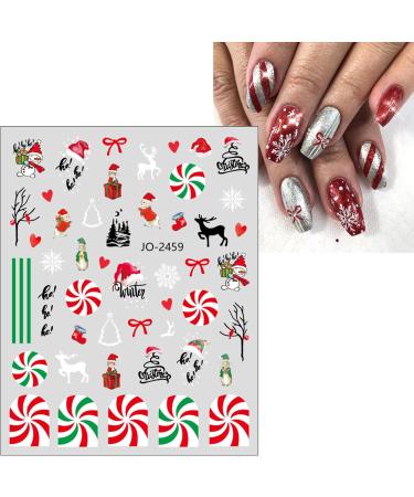 Christmas Nail Stickers 9 Sheets Self-Adhesive Nail Decal Gnome Rabbit Nail Art Decoration Design Supplies - Buy Online on GoSupps.com