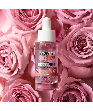 Soap & Glory Daily Dew Hydrating Face Serum - Vitamin B5, Rosewater & Hyaluronic Acid - Vegan Lightweight Moisturizer (30ml) - Buy Online on GoSupps.com
