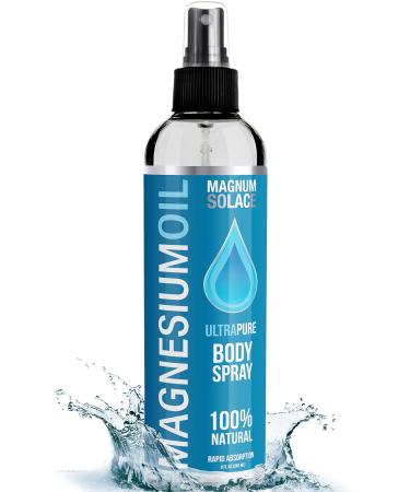 Pure Magnesium Oil Spray - 100% Natural Magnesium Spray - Sourced from The Dead Sea Topical Magnesium 8 Fl Oz (Pack of 1)