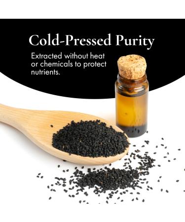 Pure Black Seed Oil - 100% Pure Nigella Sativa - Cold Pressed - Vegan - Non GMO - 16 oz - in Glass Bottle - Herbal by Nature - Buy Online on GoSupps.com