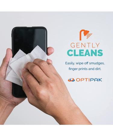 OPTIPAK Pre-Moistened Wipes - Glasses and Lens Cleaner (60 Count) - Individually Wrapped Disposable Wipes for Eyeglass, Phone, Camera, and Sensitive Surfaces - Buy Online on GoSupps.com