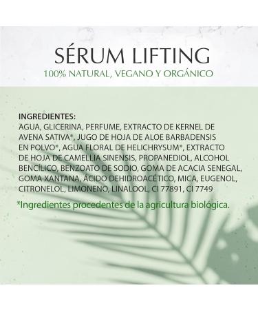 Marie d'Argan Face Lifting Serum 15ml | 98% Natural Organic & Vegan | Aloe Vera & Green Tea for Youthful Skin Wrinkle Reduction & Firmness - Buy Online on GoSupps.com