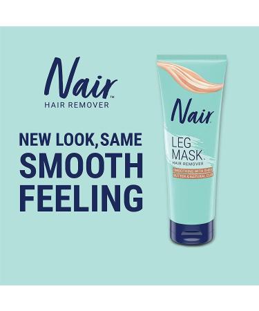 Nair Shea Butter Leg Mask - 8 Ounce | Even & Smooth Hair Remover and Beauty Treatment - Buy Online on GoSupps.com