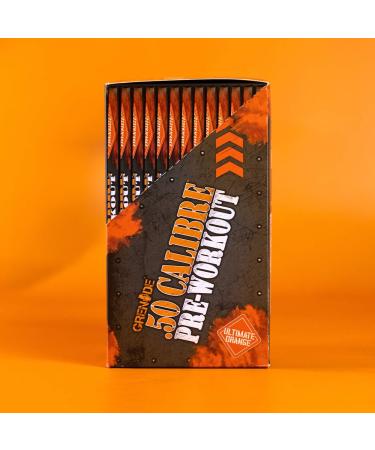 Grenade 50 Calibre Pre-Workout Ultimate Orange Sachets - 50 Servings - Buy Online on GoSupps.com