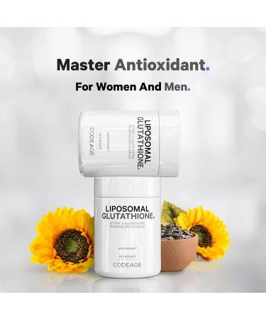 CodeAge Liposomal Glutathione - Antioxidant Supplement | 60 Capsules - Buy Online on GoSupps.com